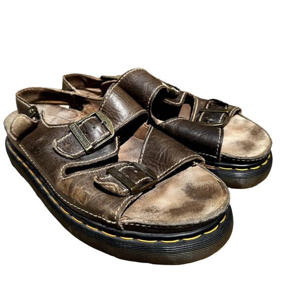 Vintage Dr. Martens 8209 Fisherman Sandals 90s England Platform Chunky Buckle 12